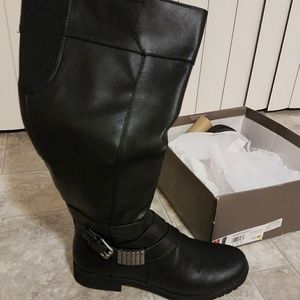 Black tall boots